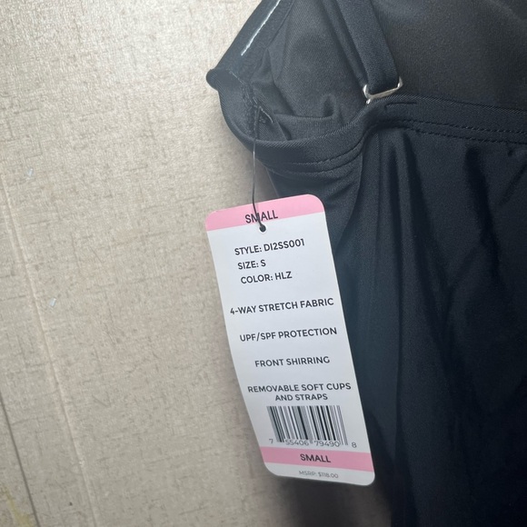 DKNY Women's One Piece Slimming Black Swimsuit Size S - Picture 8 of 8